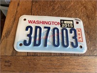 Motorcycle Small License Plate (Dining Room)