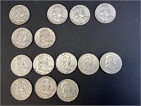 1960’s Franklin  Silver Half Dollars