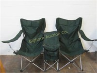 Double Camp Chair w/ Arms & Center Table