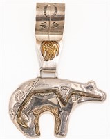 Navajo Sterling Bear Pendant