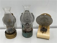 3 x Vintage Kero Lamps