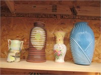 Large Blue Vase Lot