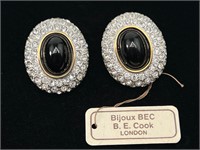 Bijou of London Clip Earrings - 1980s - Signed