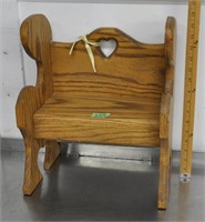 Wood doll's chair decor  13.5x9x16