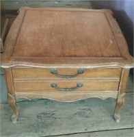 Single Drawer Square End Table, Approx.