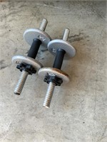 2.5 lb. plates x 2 5 lb each dumbbells