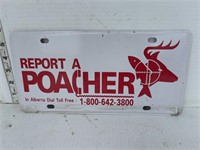 Poacher licence plate