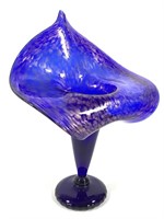 Jack In The Pulpit Cobalt Goldstone Vase, Deanda