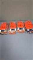 4-pairs gloves. 3 size M, 1 size 2XL.