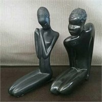 Box-Man & Woman Figurines, Approx. 10" Tall