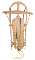 Wooden & Metal Vintage King Of The Hill Sled