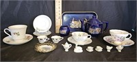 Vintage Tea Set w/Tray, Tea Cups, Saucers & More