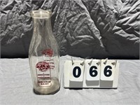 Heischmidt Dairy Quart Milk Bottle