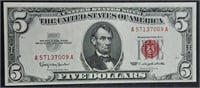 1963  $5 Legal Tender Red Seal   Unc