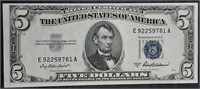 1953-A  $5 Silver Certificate   VF+