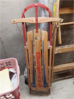 Vtg Champion wood & Metal Sled