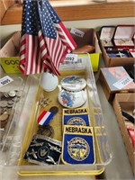 Military Pins, Mini Flags and Nebraska Patches