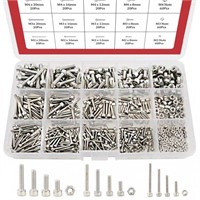 Hilitchi 420pcs M2 3 4 304 Stainless Steel Hex Soc