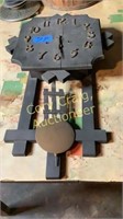 Mission Oak arts and crafts wall clock key wind