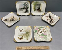 Antique French Limoges Hand Painted Dessert Plates