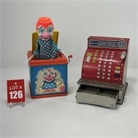 Vintage Mattel Jack in the Box & Cash Register