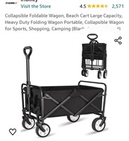 Collapsible Foldable Wagon, Beach Cart Large