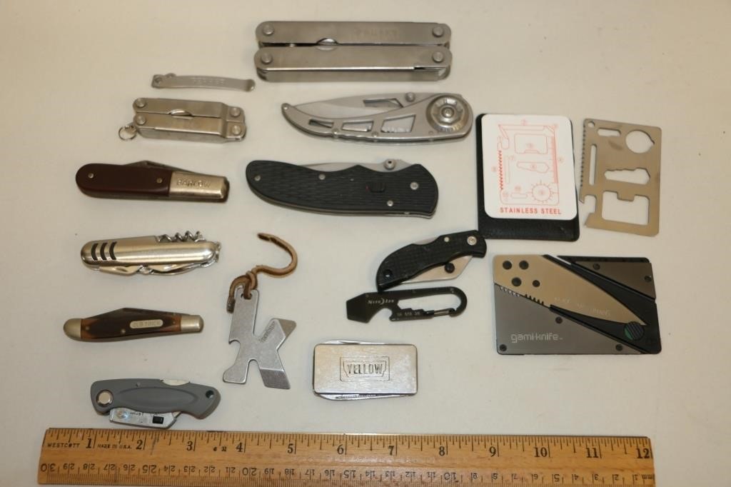 Lot of Assorted Pocket Knives & Multi Tools