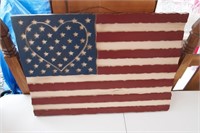Heavy Plastic American Flag Decor