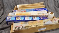 Parchment paper, wax paper, plastic wrap