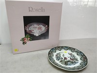 rosella cake plate and decorative plate