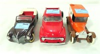 3 DIE CAST ANTIQUE STYLE CARS/TRUCKS WITH DAMAGE