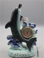 Japanese Ceramic Dolphin Thermometer Souvenir