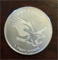 One Ounce Silver Round: Freedom/Liberty
