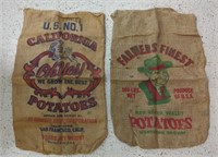 4- Potato Burlap Sacks