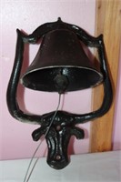 Vintage 6" Cast Iron Bell w/ Hanging Bracket