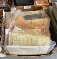Flat of Railroad Paper Collectibles