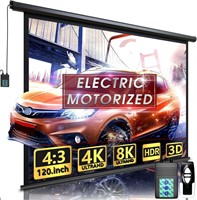 Aoxun 120" Motorized Projector Screen w/Remote