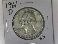 1961-D Silver Washington Quarter