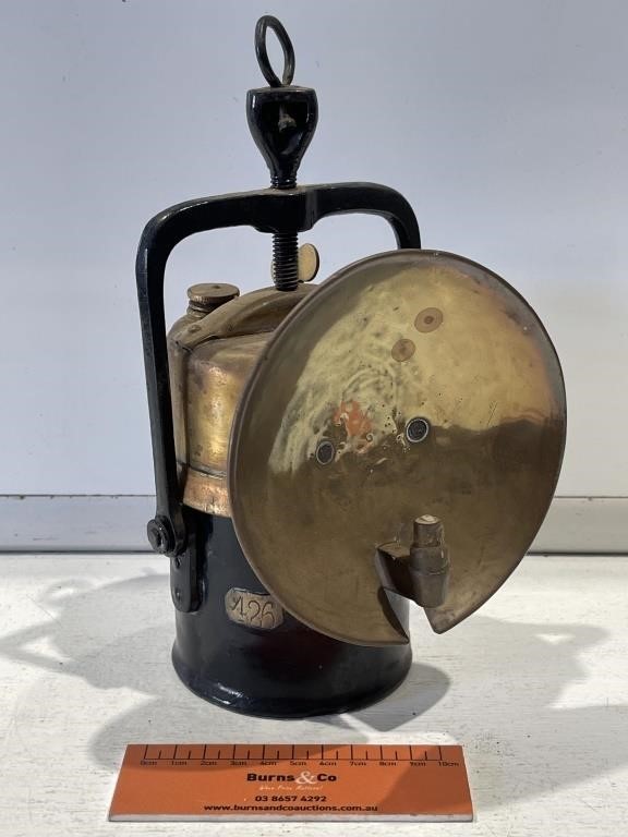 Early Carbide Lamp - Height 240mm