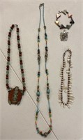 VINTAGE LOT OF NATIVE AMERICAN JEWELRY