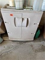 Plastic Storage Cabinet & Spray Paint inside