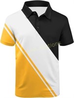 V VALANCH Mens Polo Short Sleeve Golf Shirt - Medi