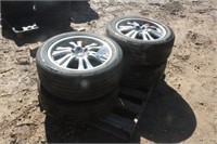 (4) Chevy Rims w/  Assorted 20" Tires