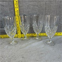 Set of 4 Crystal Iced Tea Goblets