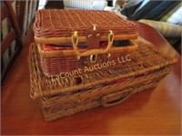 picnic basket sets wicker w contents