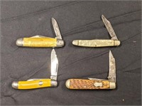 4 Vintage Pocket Knife Lot