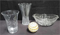 Group of assorted glass items