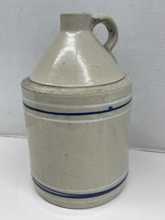 Handled Pottery Jug, 12" tall