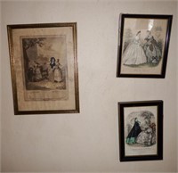 Pair of late 19th Century French framed