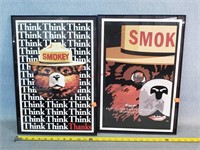 2- 12x19 Smokey the Bear Framed Posters